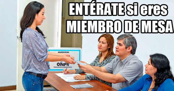  ONPE: Como saber si soy miembro de mesa en las Elecciones 2021. Consulta aquí solo con DNI