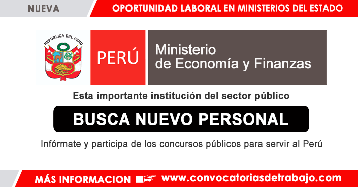 Tigre Todavía levantar MINISTERIO DE ECONOMÍA (MEF) trabajos 2023 | Convocatorias de Empleo y  Prácticas