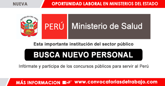 Ministerio De Salud Minsa Convocatorias 2020